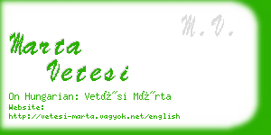 marta vetesi business card